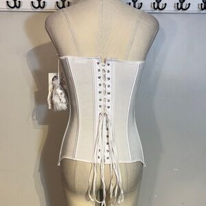 White Zip-Up Corset by Coquette Diva Various sizes NWT